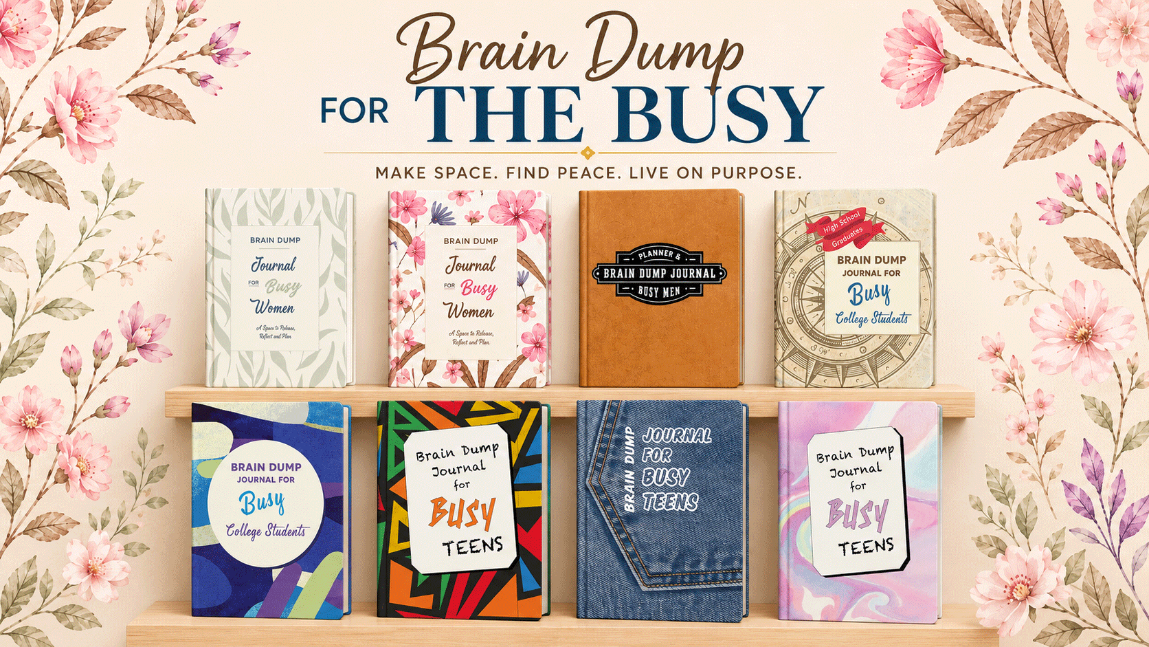 Brain Dump for the Busy guided journal collection
